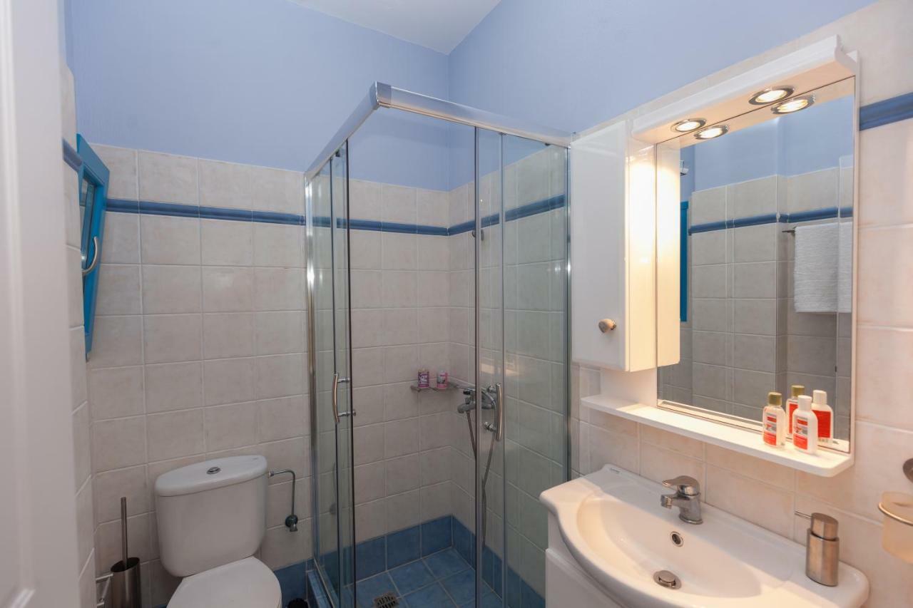 Just Blue With Amazing Sea Views In Piso Livadi Villa Eksteriør bilde
