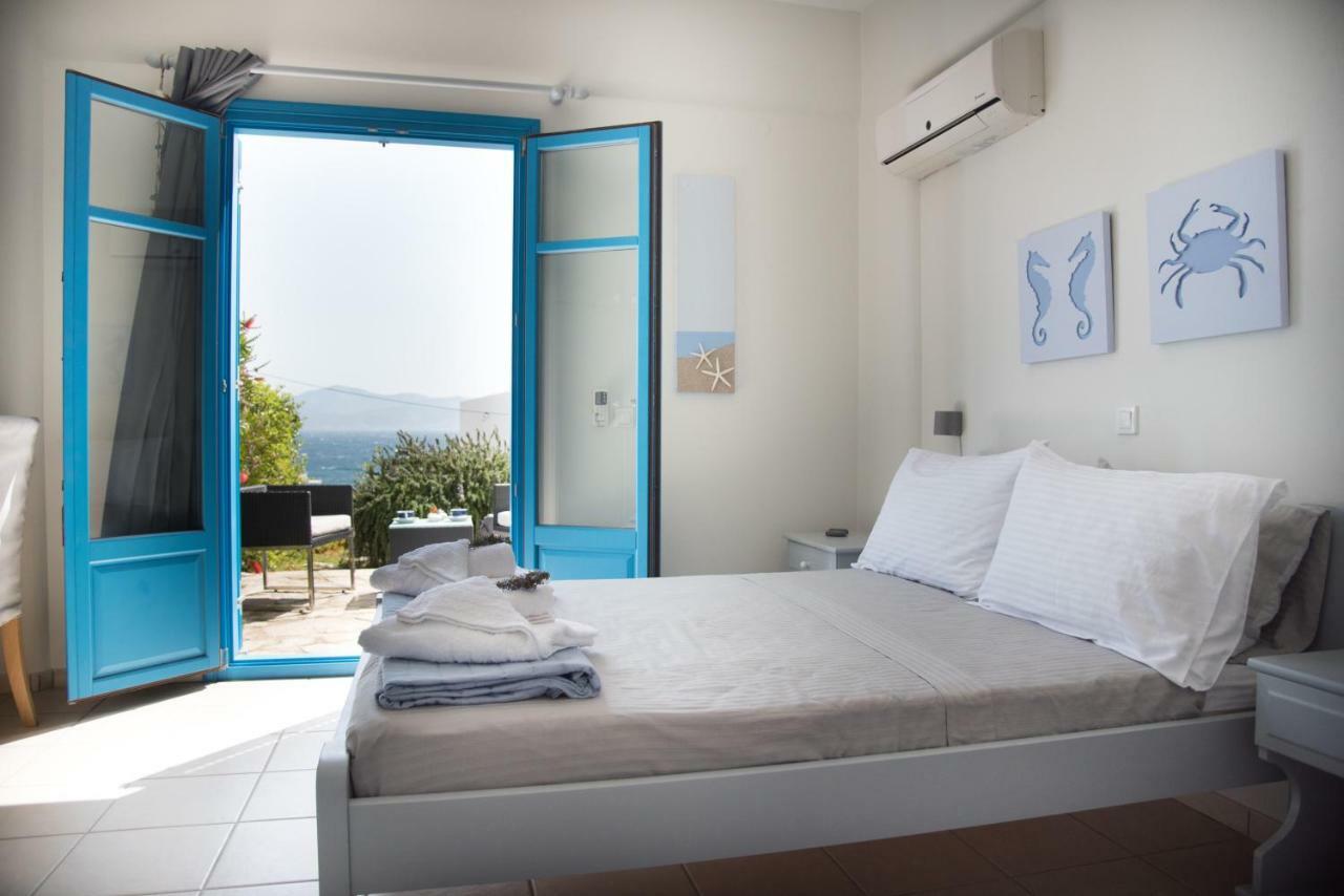 Just Blue With Amazing Sea Views In Piso Livadi Villa Eksteriør bilde