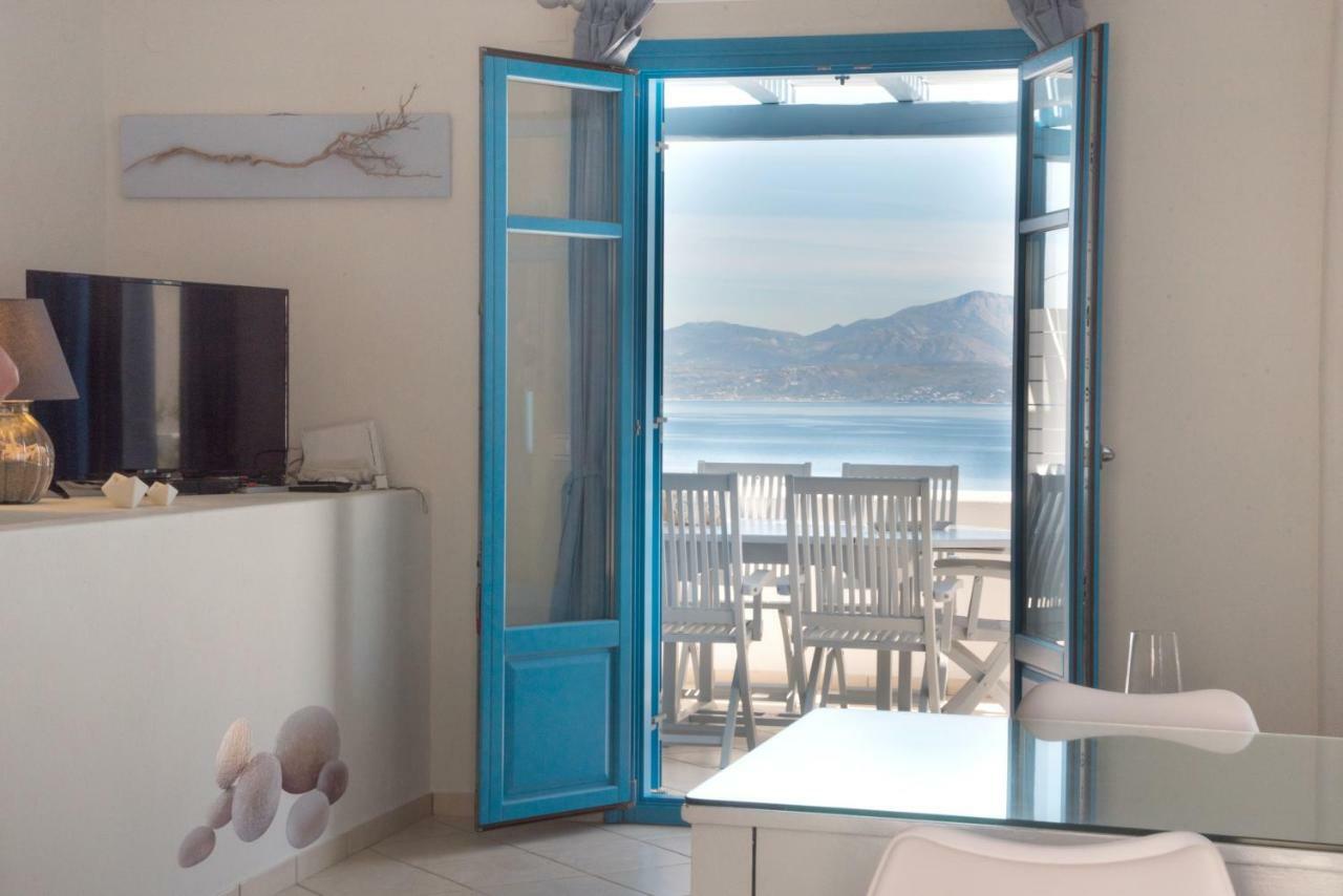 Just Blue With Amazing Sea Views In Piso Livadi Villa Eksteriør bilde