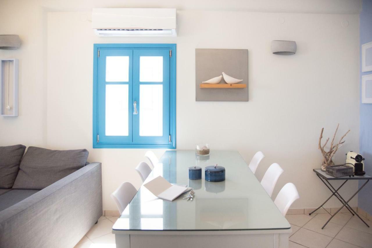 Just Blue With Amazing Sea Views In Piso Livadi Villa Eksteriør bilde